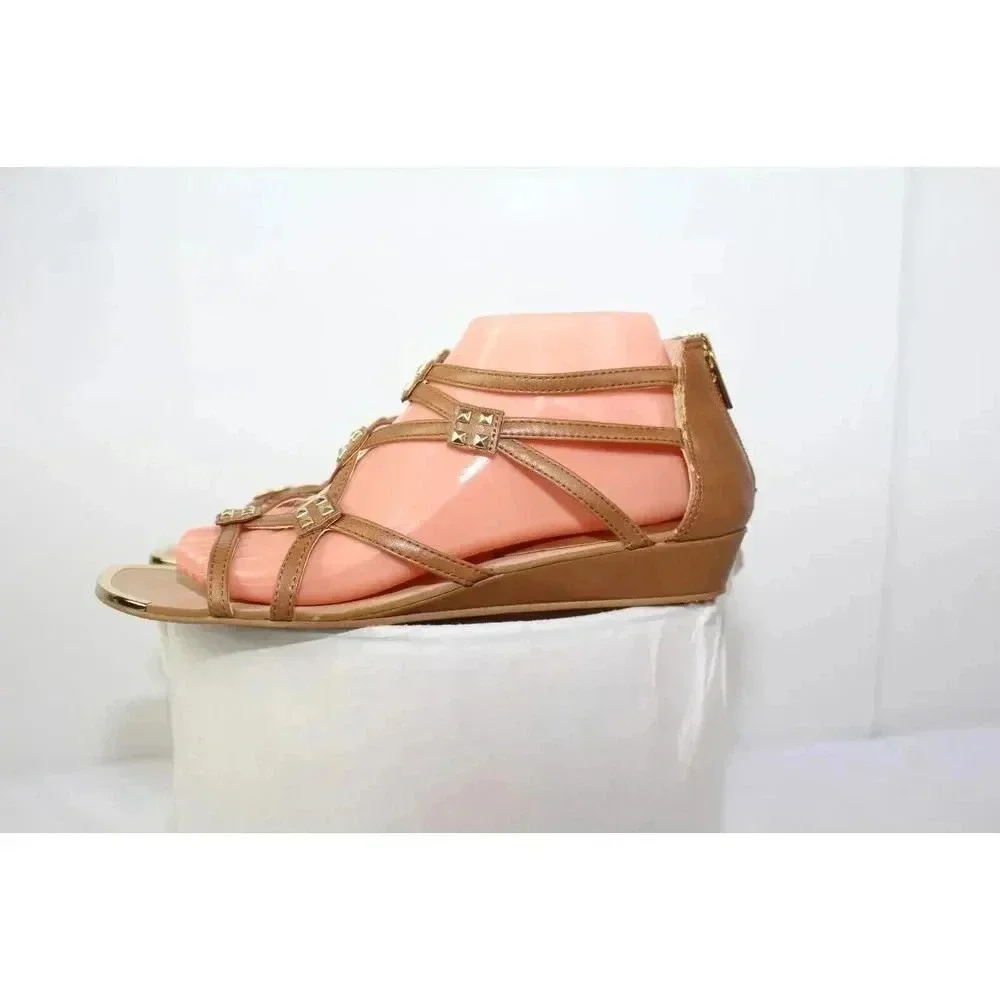 ISOLA beige open toe ladies wedge shoes size 9
